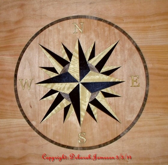 Image of Item No. 273. Nautical Compass rose Marquetry Inlay Veneer.