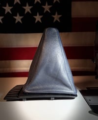 Image 2 of Navy blue leather shift boot 
