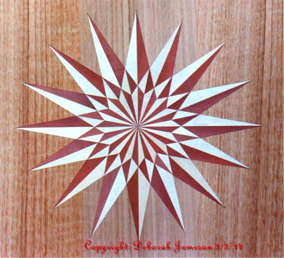 Image of Item 164. Highly Marquetry Detailed Compass Inlay