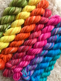 Image 6 of Hand Dyed 8ply Merino Wool Rainbow Selection 