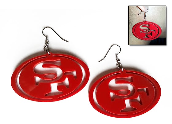 Image of SF 49ERS EARRINGS