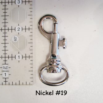 Image of Leather Strap Extender - 3/4" Wide - Nickel #19 Attachable Hook - Choice of Leather Color & Length