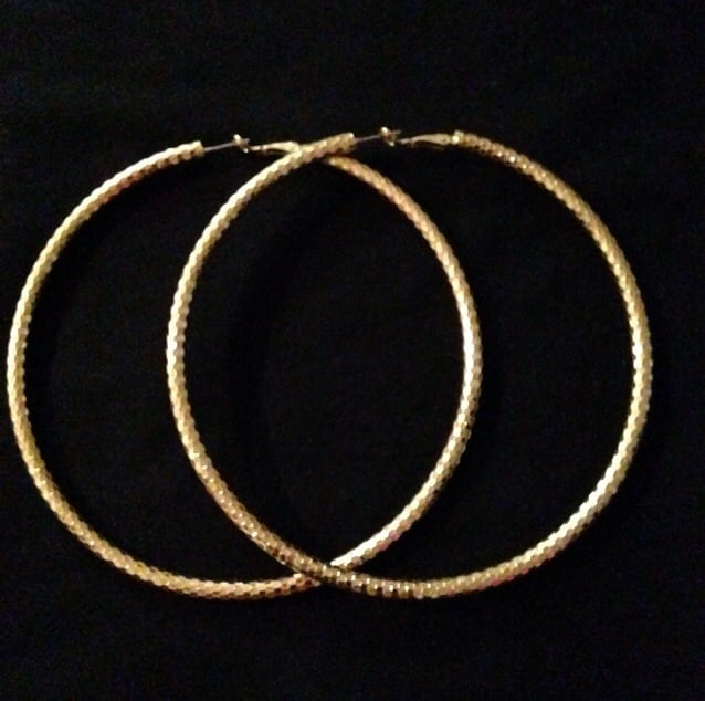 Image of "Big Textured Hoops"