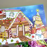 Image 2 of Christmas Gingerbread Art Print