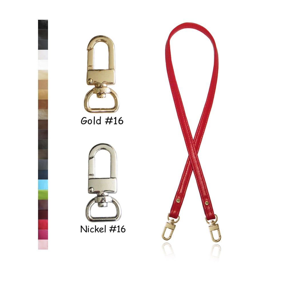 Leather Shoulder Bag/Purse Strap Choose Color & Finish 30" Length, 1/2" Wide, 16 Ushape