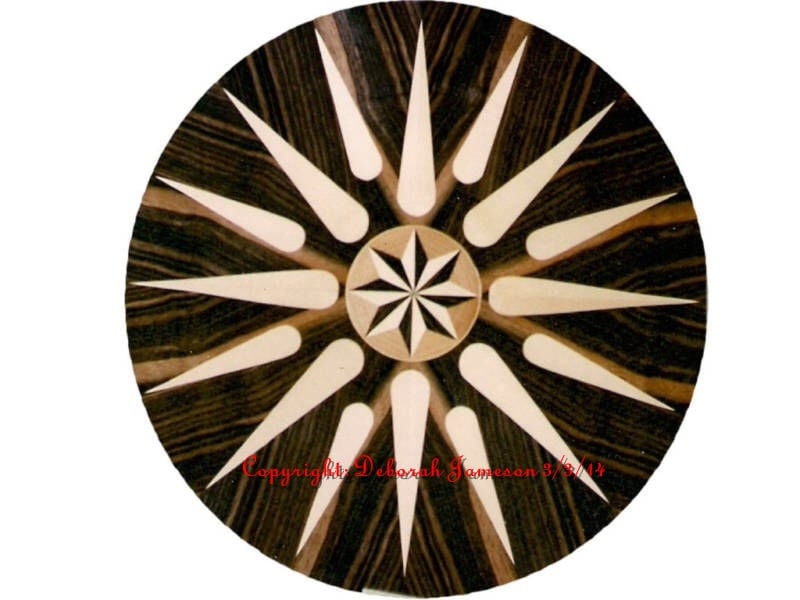 Item No. 142. Nautical Compass Star. / The Marquetry Inlay Company Limited
