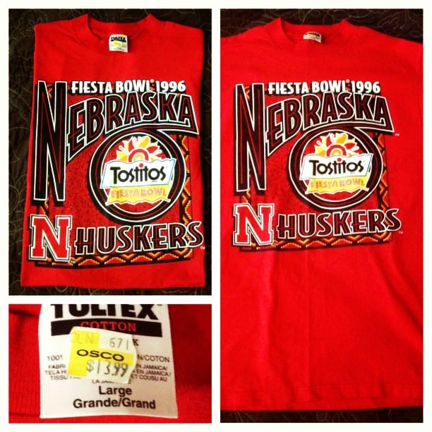 Image of Nebraska Cornhuskers 1996 Fiesta Bowl Shirt (L) New
