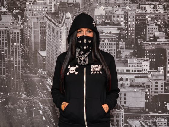 Image of BADASS Black Hoodie (Unisex FRONT)