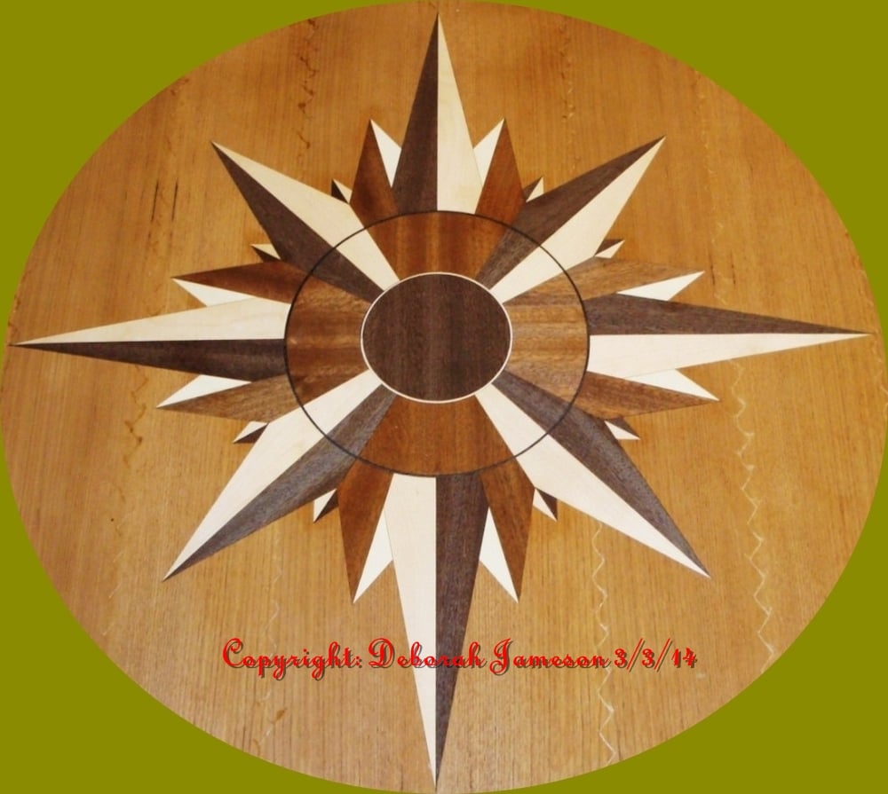 Item No. 152 Navigational Compass Star. / The Marquetry Inlay Company ...