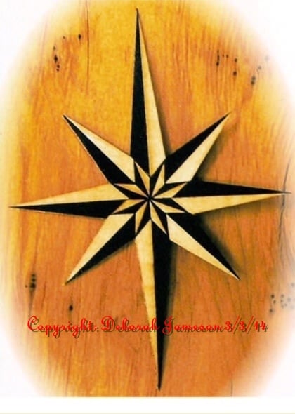 Image of Item No. And16. Marquetry Nautical Star.