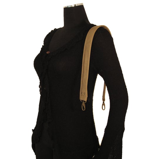 Image of Leather Shoulder Bag/Purse Strap - Choose Color & Finish - 30" Length, 1.5" Wide, #1 Trigger Hooks