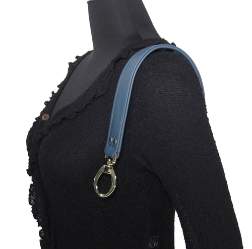 Image of Top Handle or Hobo-style Leather Strap - Choose Color & Finish - 20" Length, 1.5" Wide, #2 Hooks