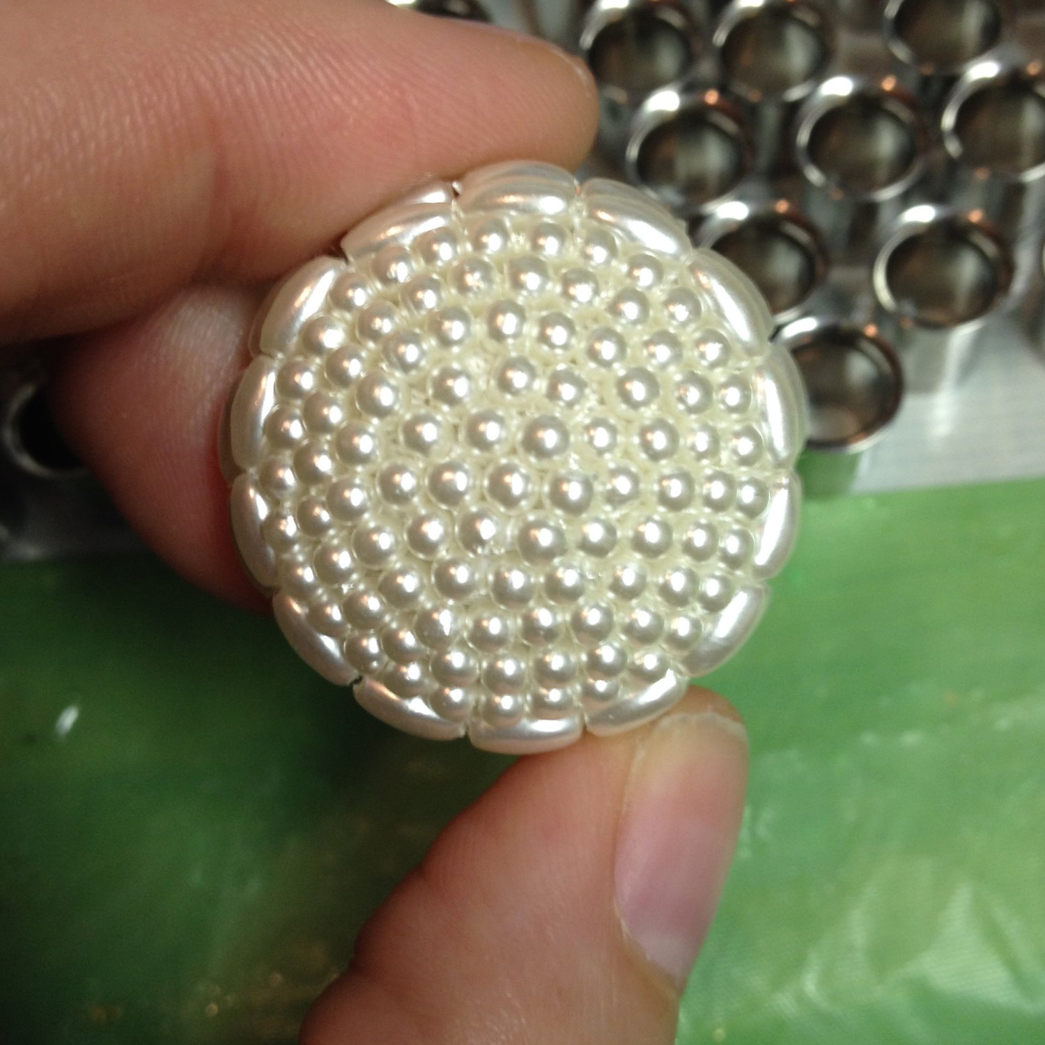 Image of Cream Bubble Pearl Plugs (sizes 3/4-1")