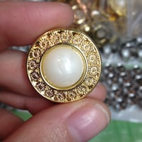 Ornate Gold Pearl Plugs (sizes 2g-7/8)