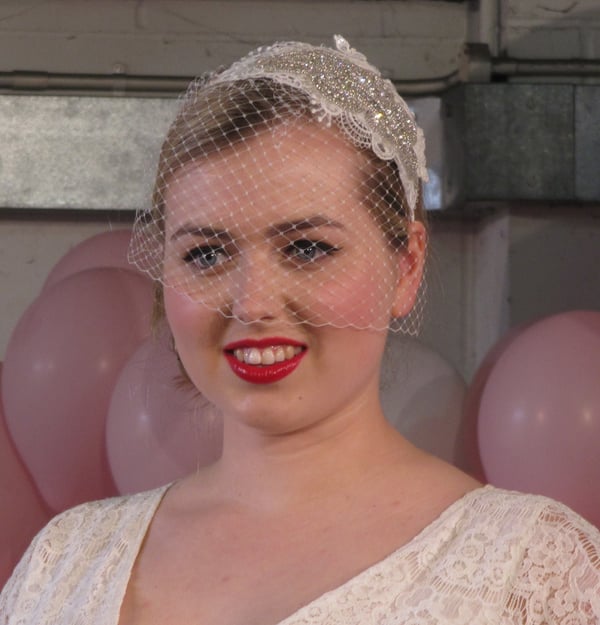 Rosa - Lace and Bead Bridal Headpiece - Laura Pettifar Designs