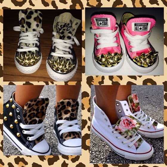 Image of Infant studded leopard chucks (2c-11)