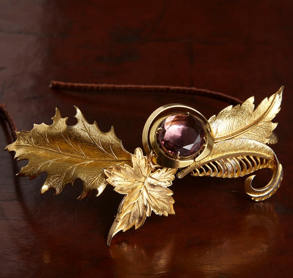 Eva Vintage Goldtone Headpiece - Laura Pettifar Designs