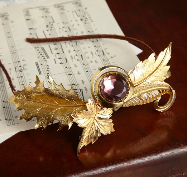 Eva Vintage Goldtone Headpiece - Laura Pettifar Designs
