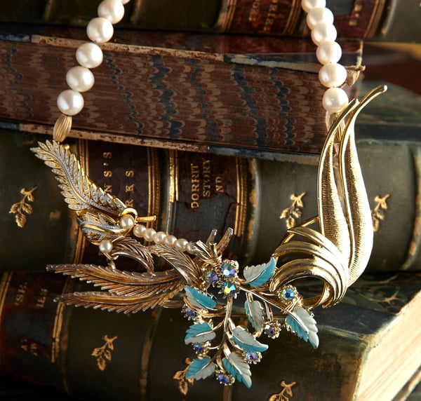 Adrienne Vintage Goldtone Necklace - Laura Pettifar Designs