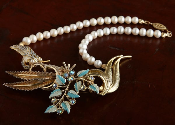 Adrienne Vintage Goldtone Necklace - Laura Pettifar Designs