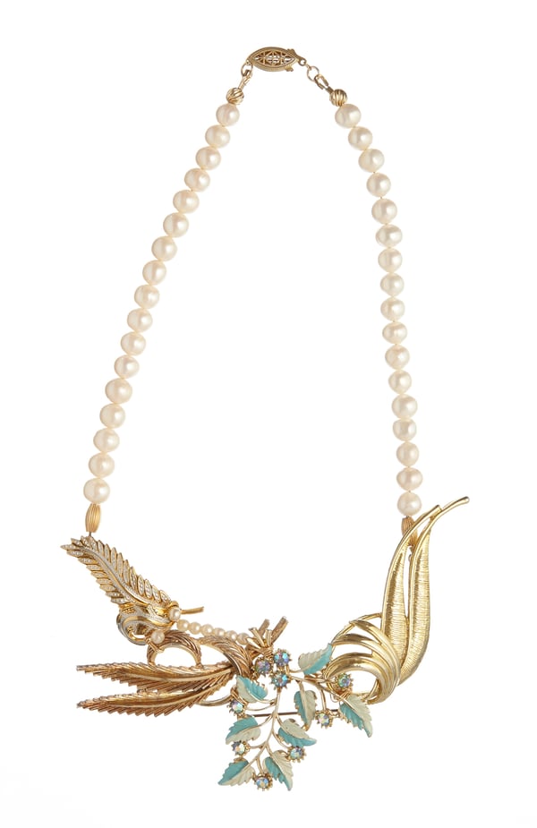 Adrienne Vintage Goldtone Necklace - Laura Pettifar Designs