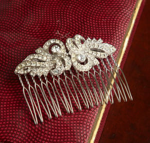 Ella Vintage Diamante Bridal Comb - Laura Pettifar Designs