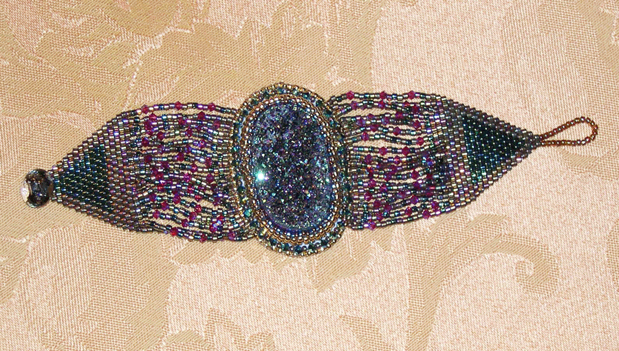 Image of Drusy Embroidered Bracelet