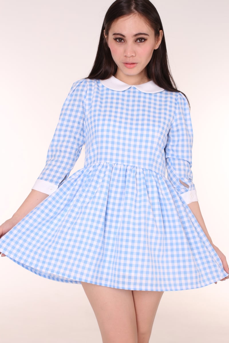 Blue gingham dress m&s Outlet