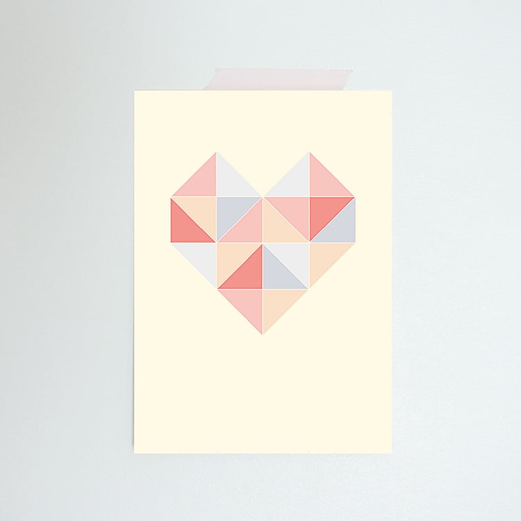 Image of Carte postale simple Coeur