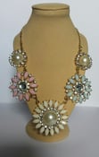 Image of pastel flower pendent necklace 