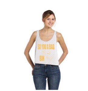 Image of Bad Bih Tank- White/Yellow (Female)