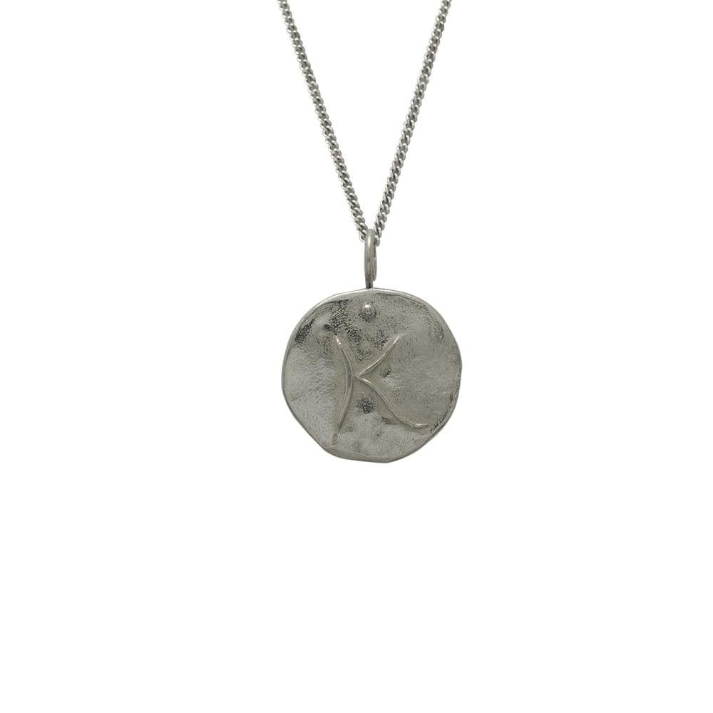 Image of Letter Medallion Necklace