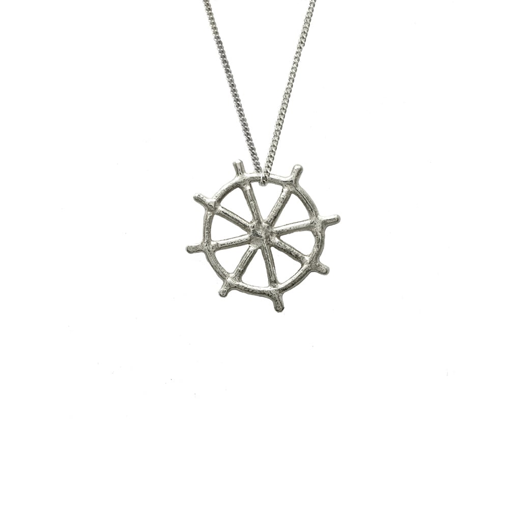 Image of Ship Wheel Necklace 3D