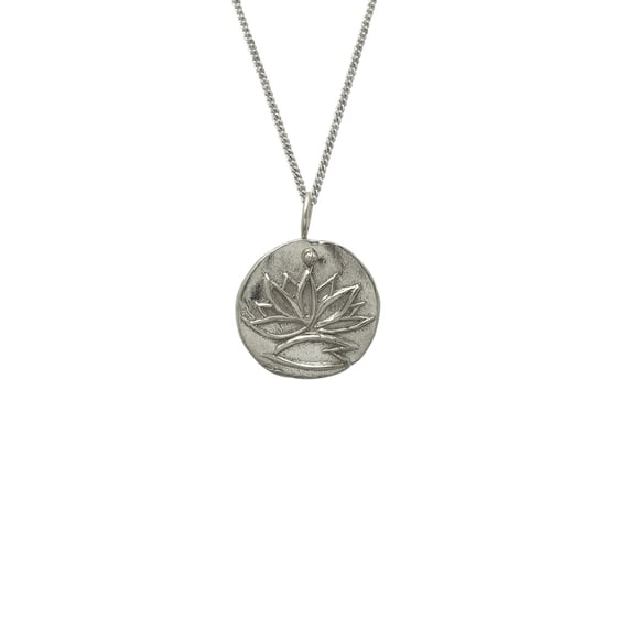 Image of Silver Medallion Necklace Lotus, Renewal