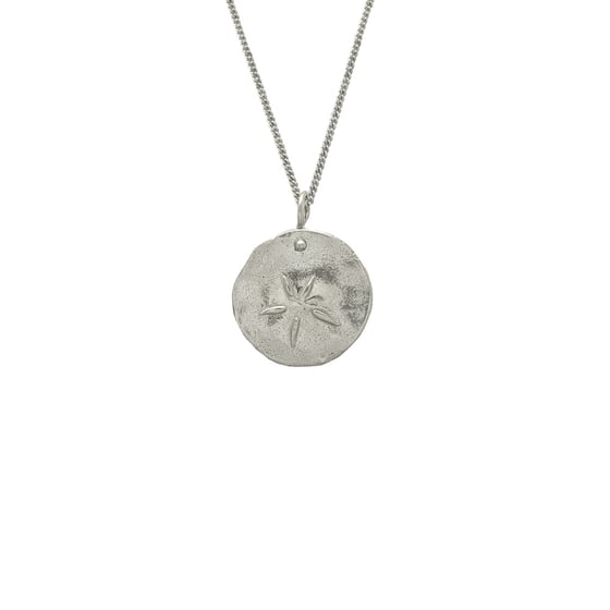 Image of Silver Medallion Necklace Sand Dollar, Close to Nature