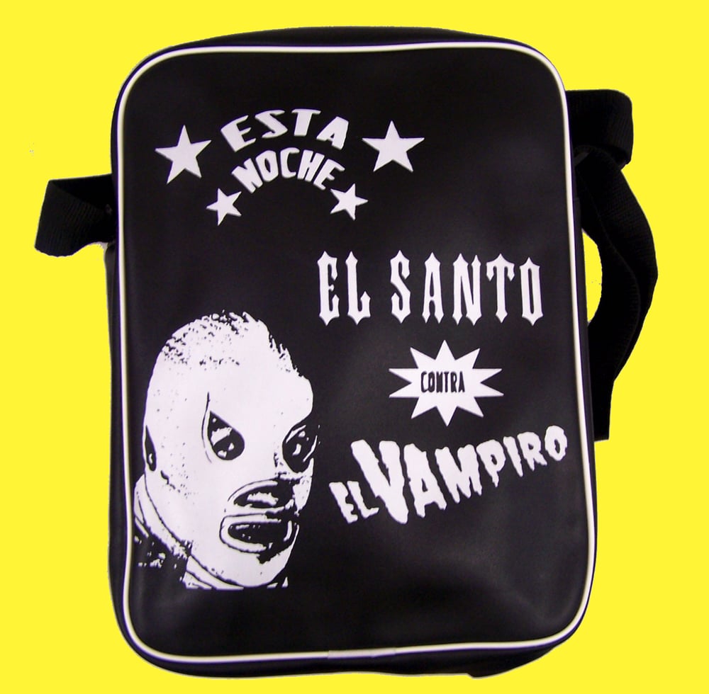 Image of "El Santo" Shoulder Bag & lucha libre dolls