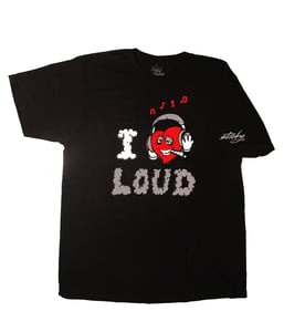 Image of I LOVE LOUD T-SHIRT (RED/GREY)