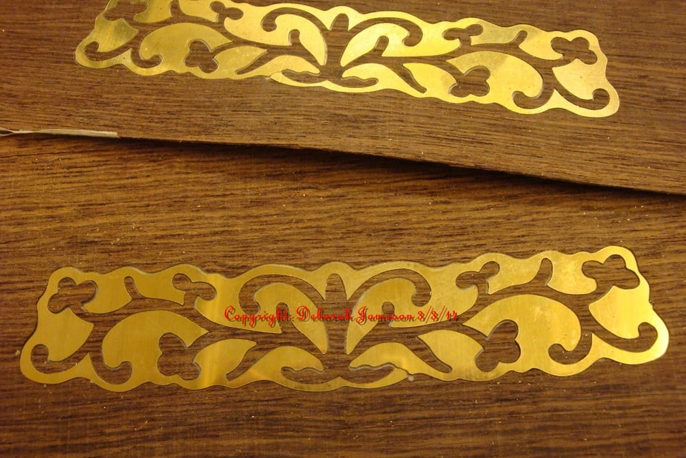Item No. 55. Brass Inlay Into Wood Solid Or Veneer. / The Marquetry ...