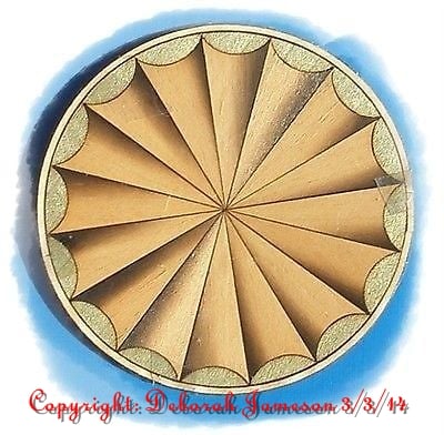 Image of Item No. 1013R.  Marquetry Circular Fan.