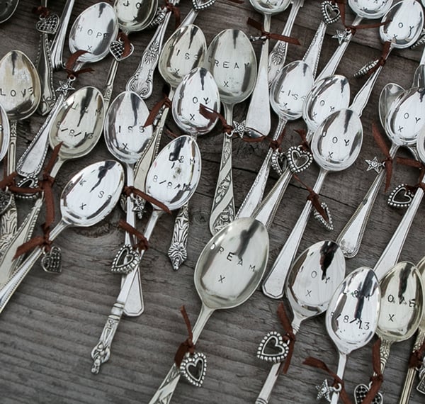 Personalised Vintage Silver Plate Teaspoon Small - Laura Pettifar Designs