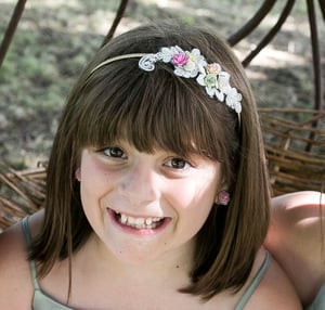 Ellie Bridesmaid Floral & Lace Headpiece - Laura Pettifar Designs