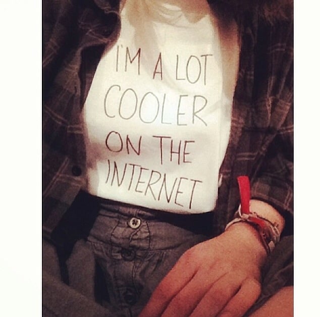 Image of I'm a lot cooler on the internet t-shirt