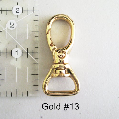 Image of Leather Purse Strap Extender - 1/2" (half-inch) Wide - Gold #13 Swivel Hook - Choose Color & Length