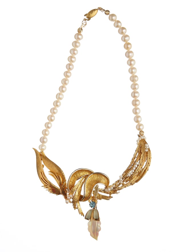 Estella Vintage Goldtone Necklace - Laura Pettifar Designs
