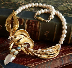 Estella Vintage Goldtone Necklace - Laura Pettifar Designs