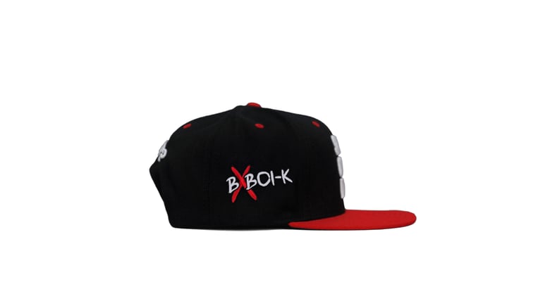 Image of BXBoi-K x Rep The Code 718 Snapback (Side View)
