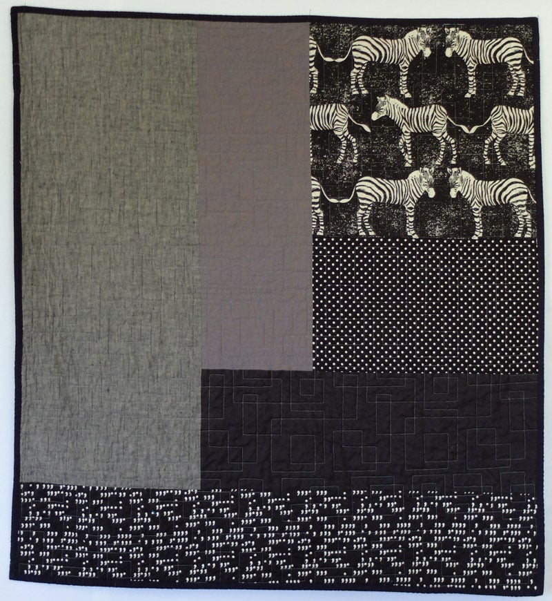 Image of Zebra Linen Baby Quilt 