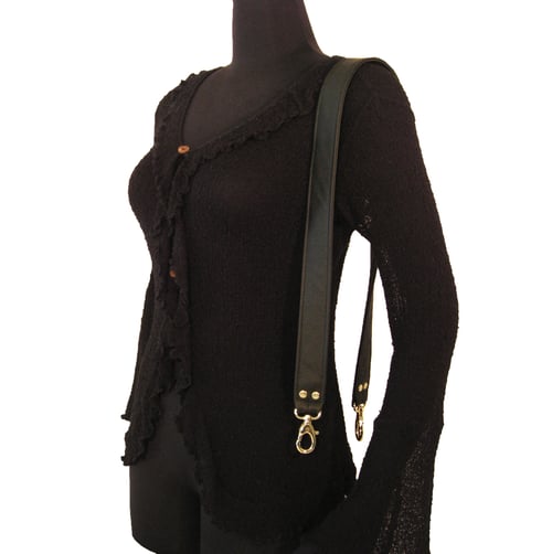 Image of Short Crossbody / Long Shoulder Strap - Choose Leather Color - 40" Length, 1.5" Wide, #2 Hooks