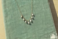 Image 3 of tiny silver pearl charm necklace 