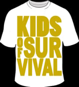 Image of Kids Of Survival BIG PRINT glitter gold shirt *NEW*